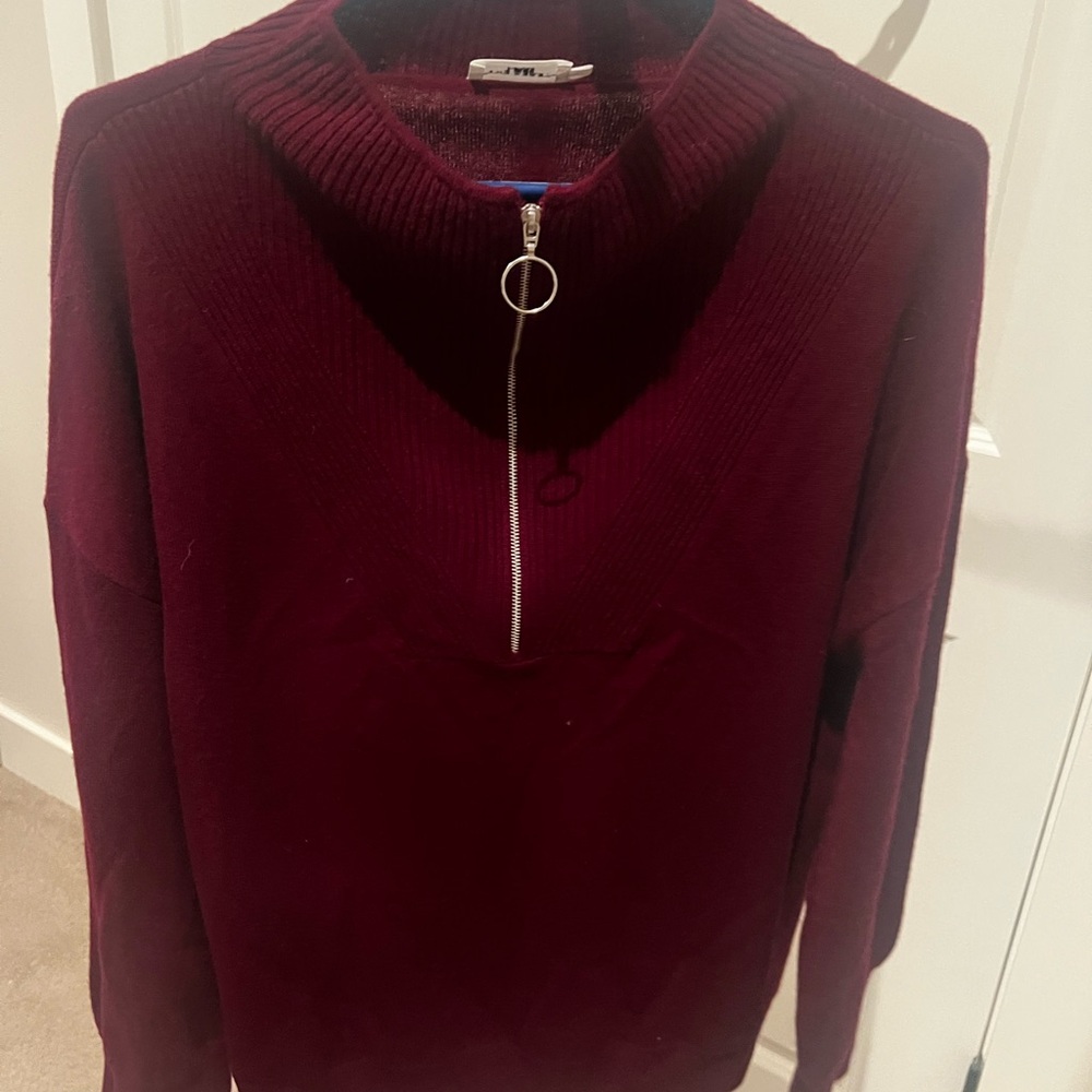 The Reset Burgundy Knit Sweater